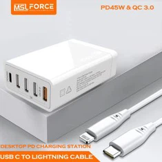 USB C 45W PD QC3.0充電ステーション