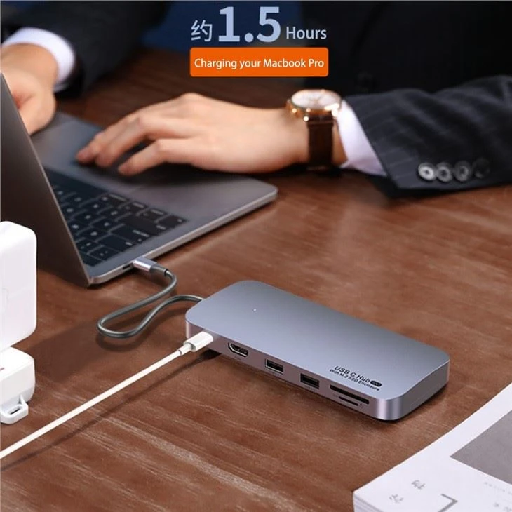 Infiniti Pro USB3.2 GEN2 Dock 4K60HZ 10Gbps M.2 Enclosure For MacBook Pro