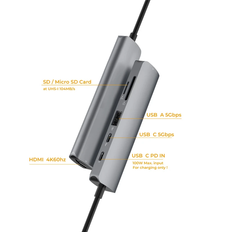 4K60hz 6 in 1 HUB 4K60hz 6 in 1 HUB