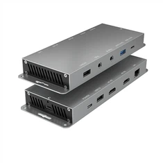 USB Aからデュアル4K HDMIへのイーサネットポート付き